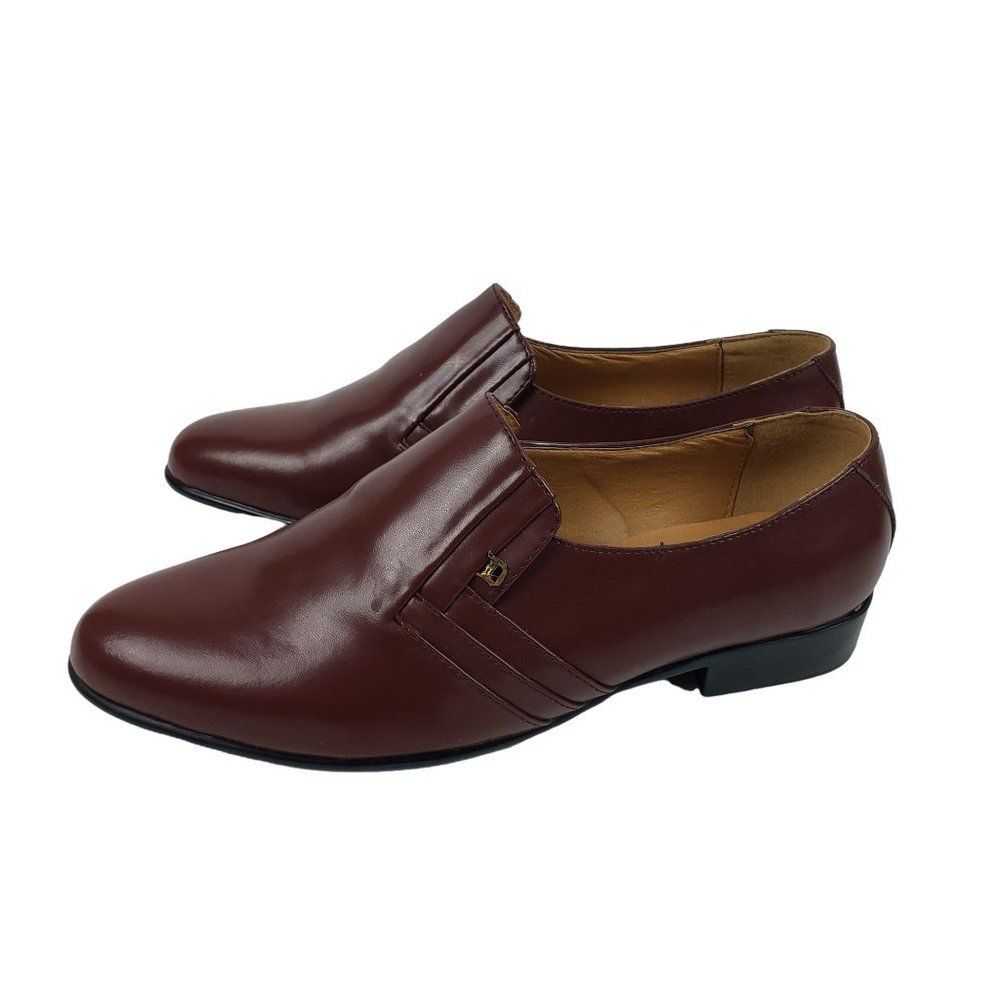 D Italo By Globe Blown Leather Men's Slip On Dress Shoes 6097 Size 9.5 E NWOB